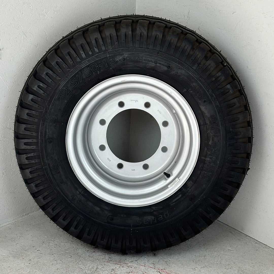 Komplettrad 12.5/80 - 18/14 Petlas UN 1 14 PR 146 A8 TT AW Felge 9x18 Jan 8/275/221/ET-35  12.5/80 - 18 Schl.