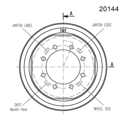 13 x 20 Jantsa Scheibenrad Nr: 20144 8/275/221/ET0