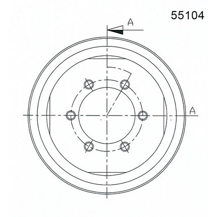 5.50F X 16 Jantsa Scheibenrad Nr:55104 6/205/161/ET0/A2 21,5V-1 silber 40 km/h
