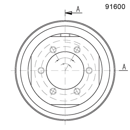 9.00 X 15.3 Jantsa Scheibenrad Nr:91600 6/205/161/ET-40/B2 21,5V-2 Silber