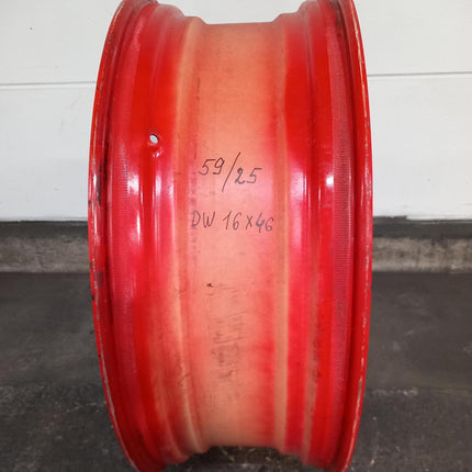 16 X 46/DW GRA S=15 mm ET-43 lfd.Nr.: 59/25 8/275/221/22 v2 Fendt Rot (VS=Agravis) - Gebr -