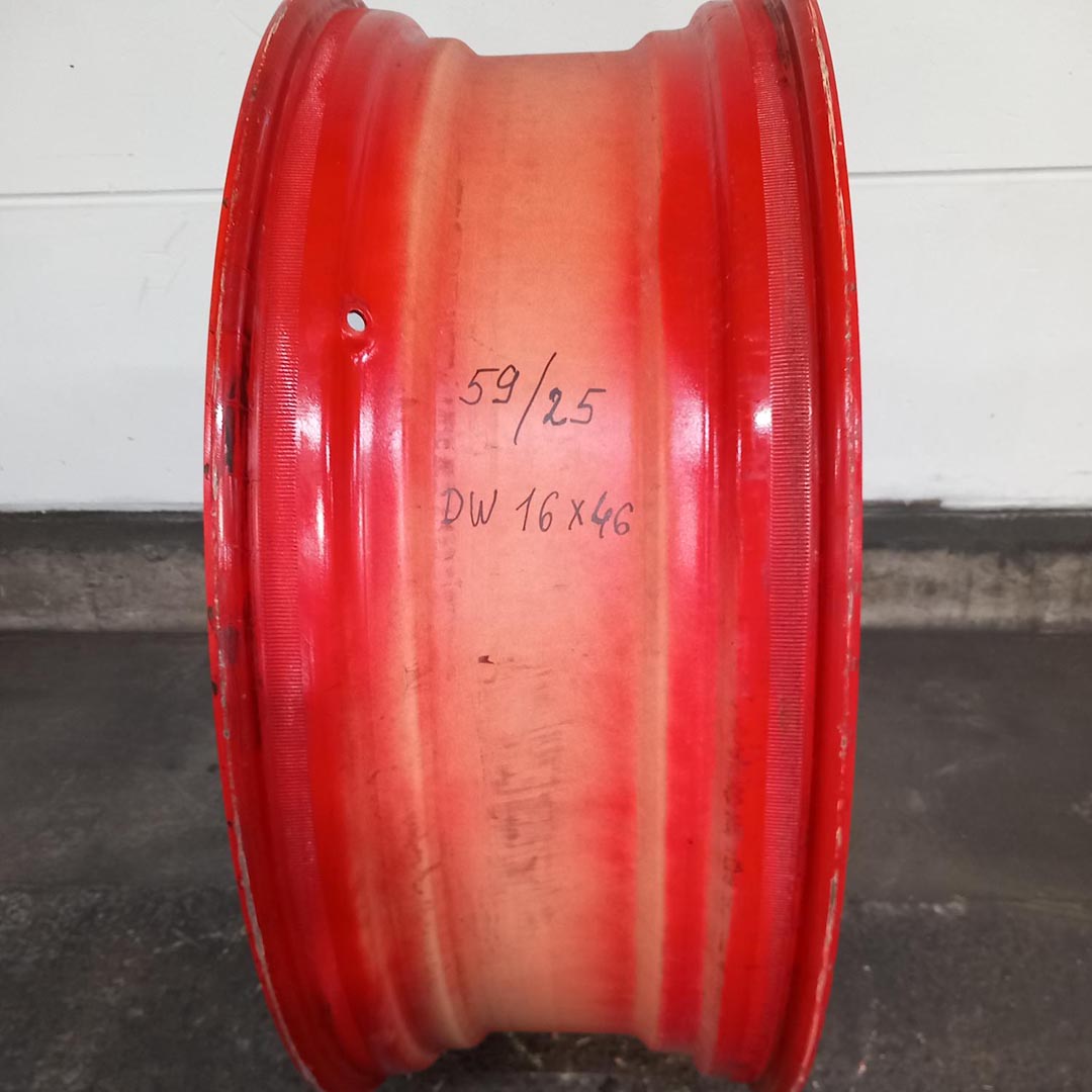 16 X 46/DW GRA S=15 mm ET-43 lfd.Nr.: 59/25 8/275/221/22 v2 Fendt Rot (VS=Agravis) - Gebr -