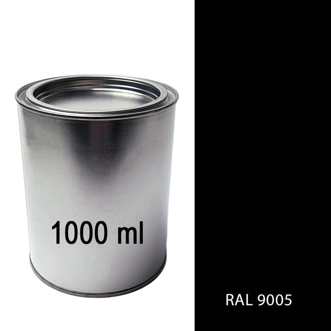 Lack Tiefschwarz glänzend RAL 9005 (Schwarz) 1.000 ml Dose