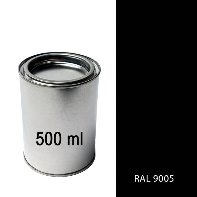 Lack Tiefschwarz glänzend RAL 9005 (Schwarz) 500 ml Dose