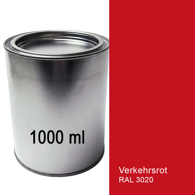 Lack Verkehrsrot RAL 3020 (Rot) 1.000 ml Dose