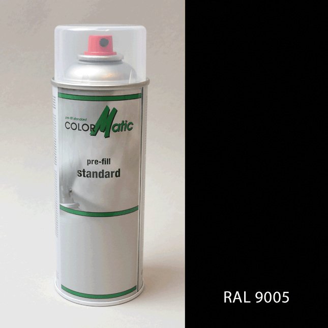 Lack Tiefschwarz glänzend RAL 9005 (Schwarz) 200 ml Sprühdose / Lackspray
