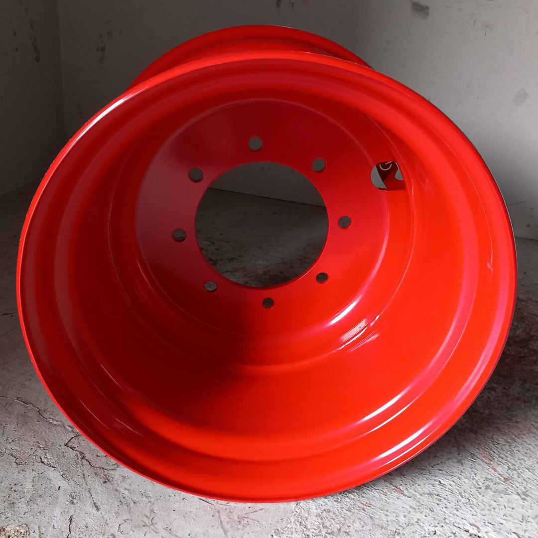 16.00 X 22.5 Molcon lfd.Nr.: 55/24 S=14 mm 8/275/221/21,5r16-1/ET90 FendtRot - Gebr -