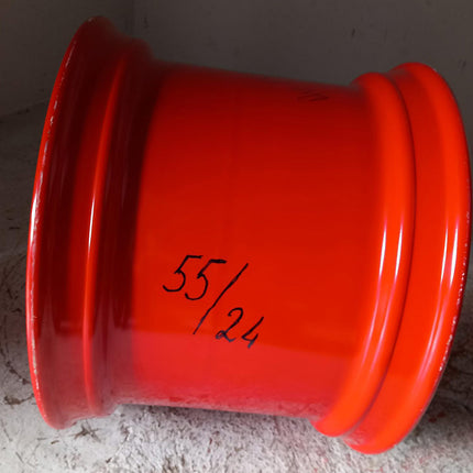 16.00 X 22.5 Molcon lfd.Nr.: 55/24 S=14 mm 8/275/221/21,5r16-1/ET90 FendtRot - Gebr -