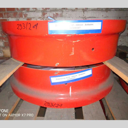 Starco Distanzring 32/30  RAL 3002 System:   lfd. Nr. 293/21 DRÜ 200mm -GEBR-